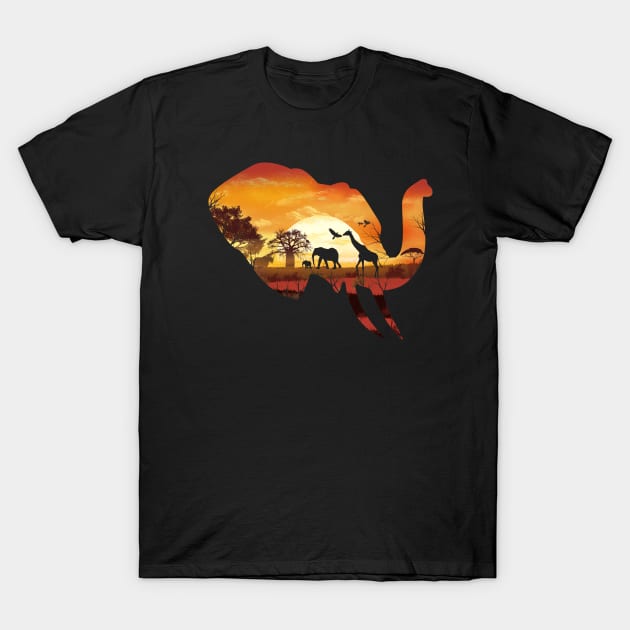 Wild Safari Sunset T-Shirt by DANDINGEROZZ